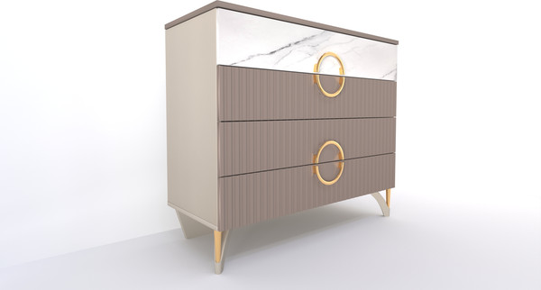 Изображение товара Комплект мебели для спальни ФорестДекоГрупп Никея 4 160 (пудра)