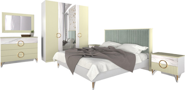Изображение товара Комплект мебели для спальни ФорестДекоГрупп Никея 4 160 (фисташка)