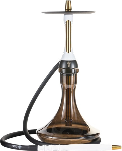 Изображение товара Шахта для кальяна Alpha Hookah S Snow White (силиконовый шланг, мундштук, диффузор)