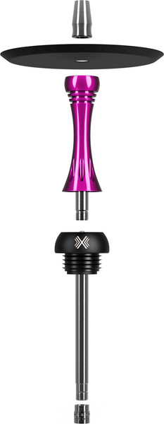 Изображение товара Шахта для кальяна Alpha Hookah X Purple (силиконовый шланг, мундштук, диффузор)