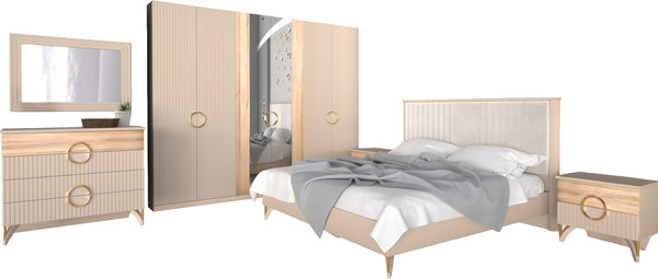 Изображение товара Комплект мебели для спальни ФорестДекоГрупп Никея 6 180 (капучино)