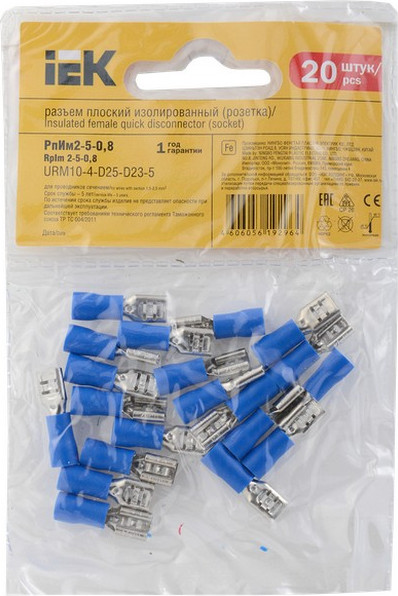 Изображение товара Разъем плоский IEK URM10-4-D25-D23-5 (20шт)