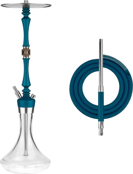 Изображение товара Шахта для кальяна Hoob Mars Pro Marine Blue Stainless Steel (диффузор, силикон, пружинка, мундштук)