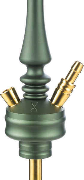 Изображение товара Шахта для кальяна Hoob Mars British Racing Green Gold (диффузор, силикон, пружинка, мундштук)
