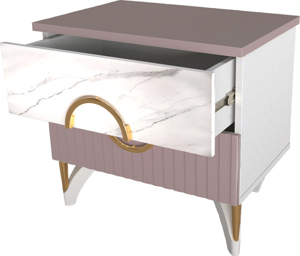 Изображение товара Прикроватная тумба ФорестДекоГрупп Никея (пудра)