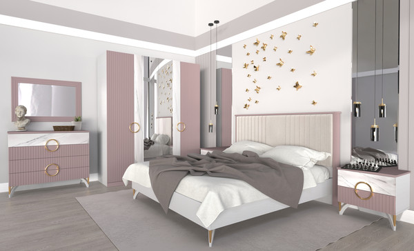 Изображение товара Прикроватная тумба ФорестДекоГрупп Никея (пудра)