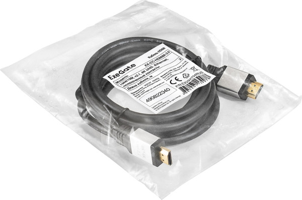 Изображение товара Кабель ExeGate EX-CC-HDMI8K-3.0 / EX294704RUS (3м, черный)