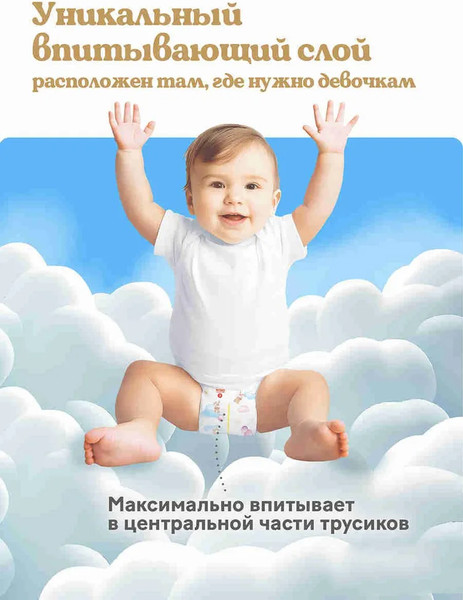 Изображение товара Подгузники-трусики детские Huggies Ultra Comfort Mega 3 Girl (54шт)