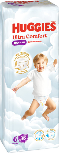 Изображение товара Подгузники-трусики детские Huggies Ultra Comfort Mega 6 Boy (38шт)