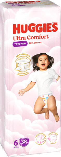 Изображение товара Подгузники-трусики детские Huggies Ultra Comfort Mega 6 Girl (38шт)