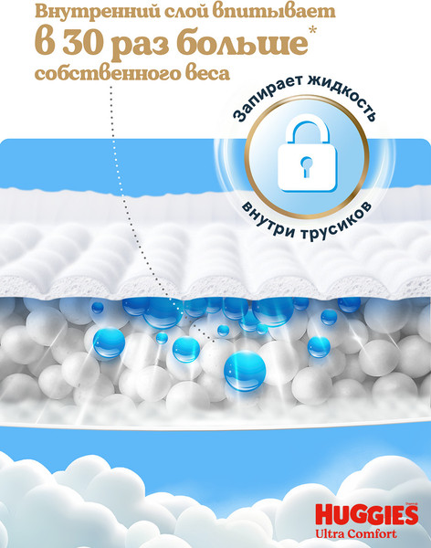 Изображение товара Подгузники-трусики детские Huggies Ultra Comfort Mega 7 Boy (34шт)