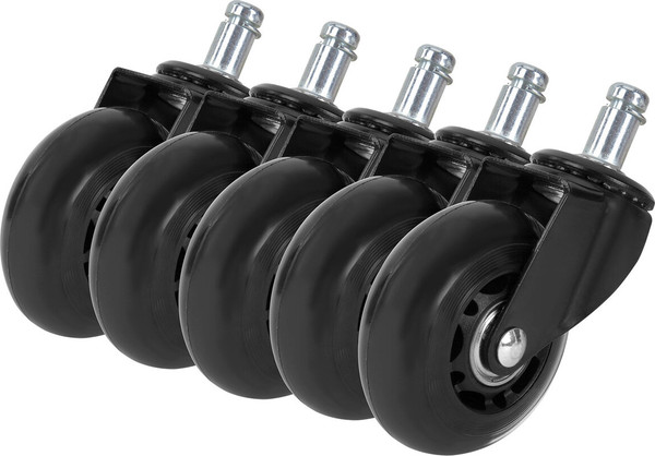 Изображение товара Комплект колес мебельных Brabix Для кресла d11 / 533087 (5шт, черны)