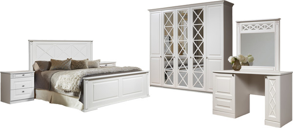 Изображение товара Комплект мебели для спальни ФорестДекоГрупп Прованс 5 180 (с туалетным столом)