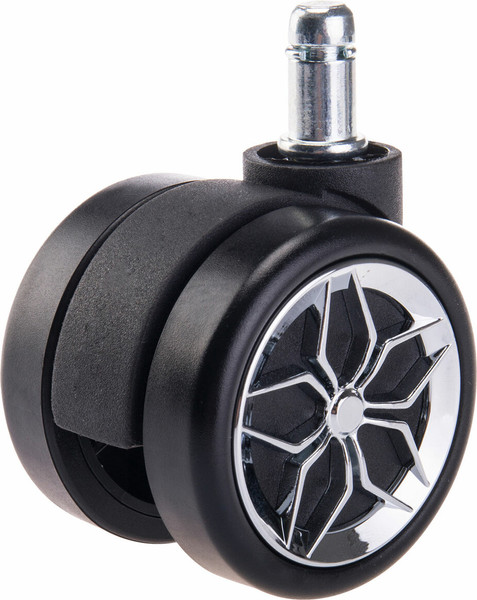 Изображение товара Комплект колес мебельных Brabix Для кресла d11 / 533088 (5шт, черный/хром)