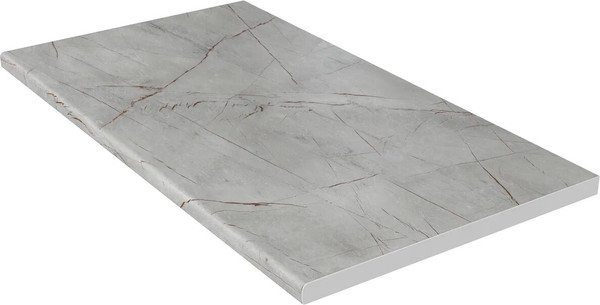 Изображение товара Кухонный гарнитур Интерлиния Мила Gloss 3.8-ПМ4 (пепел/белый глянец/серый каспий)