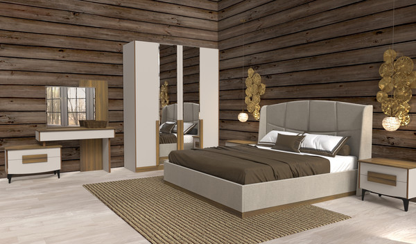 Изображение товара Двуспальная кровать ФорестДекоГрупп Сабрина 160 с ПМ