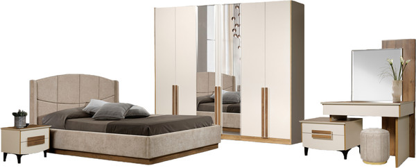 Изображение товара Комплект мебели для спальни ФорестДекоГрупп Сабрина 6 180 (с туалетным столом)