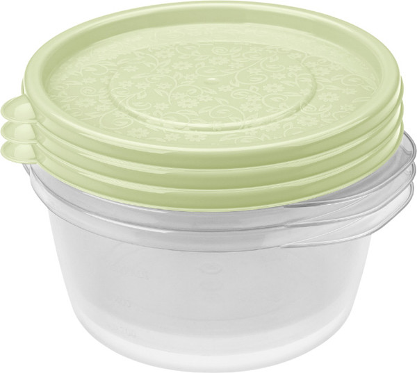 Изображение товара Набор контейнеров Бытпласт Арт-Декор / 431154009 (3шт, зеленый)