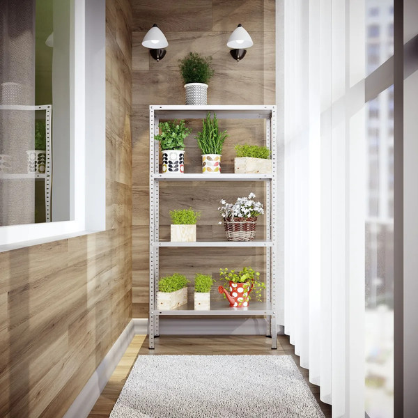 Изображение товара Стеллаж металлический НСКСМ Оцинкованный (1430x700x300)