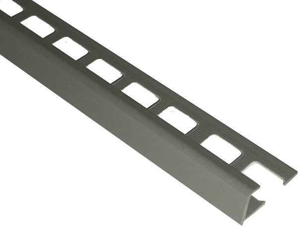 Изображение товара Уголок под плитку Ideal Деконика 005-0 Наружный 10мм 2.5м (серый глянцевый)