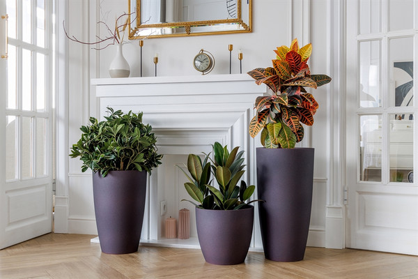 Изображение товара Кашпо Композит Флок ВН №8 / КЗ-Б8вн-312-17 (38.5л, бордовый бут)