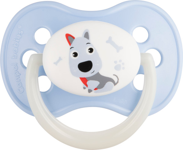 Изображение товара Пустышка Canpol Cute Animals Латексная Круглая 0-6 мес. / 22/593_blu