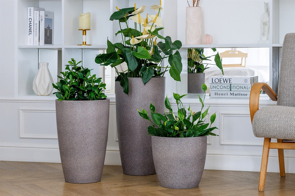 Изображение товара Кашпо Композит Песок ВН №8 / КЗ-Б8вн-296-06 (38.5л, коричневый бут)