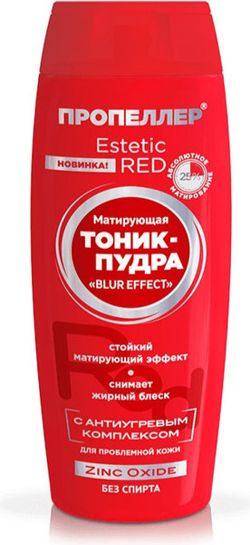 Изображение товара Тоник для лица Пропеллер Estetic Red Матирующая тоник-пудра Zinc Oxide (100мл)
