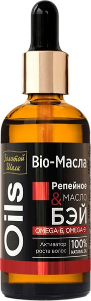 Изображение товара Масло для волос Золотой шелк Репейное & масло Бэй (100мл)