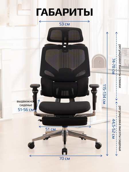 Изображение товара Кресло офисное Evolution LumbarPro Elite (черный)