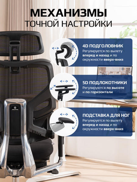 Изображение товара Кресло офисное Evolution LumbarPro Elite (черный)