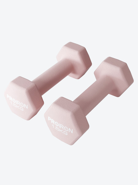 Изображение товара Набор гантелей Proiron Неопреновые гексагональные по 1.5кг / Г2015НГ (2шт)