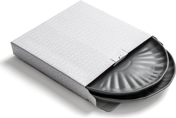 Изображение товара Набор тарелок Stenova Home Lotus 61411106 (2шт, черный фарфор)