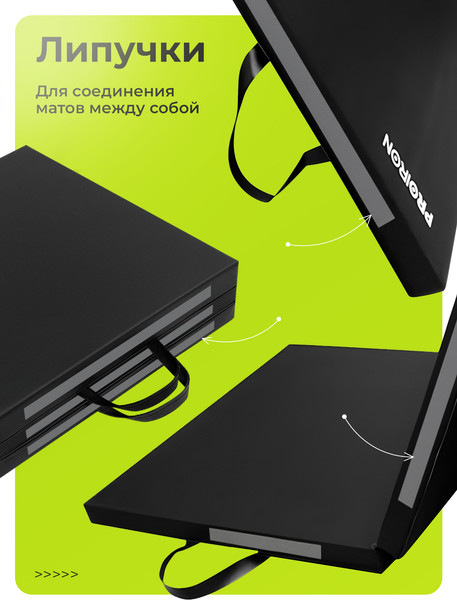 Изображение товара Гимнастический мат Proiron 183x61x4 / МС186Ч (черный)