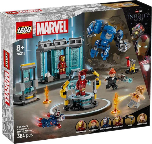 Изображение товара Конструктор Lego Marvel Лаборатория Железного Человека: Зал Доспехов / 76315