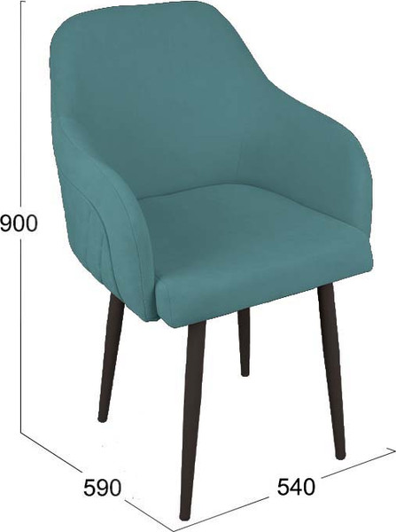 Изображение товара Стул ТриЯ Бэнтли Dream Mint (черный муар/бирюзовый)