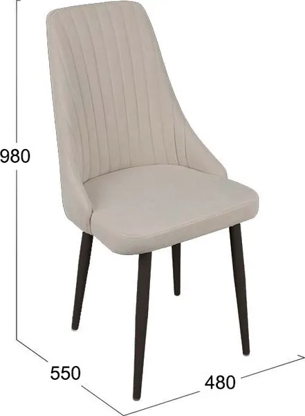 Изображение товара Стул ТриЯ Данте Dream Beige (черный муар/бежевый)