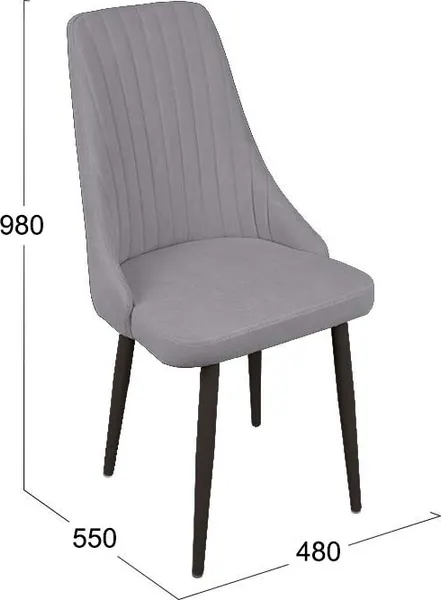 Изображение товара Стул ТриЯ Данте Dream Grey (черный муар/серый)