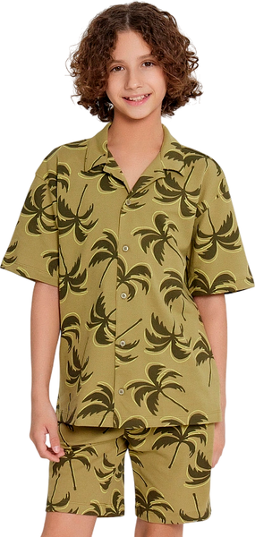 Изображение товара Рубашка детская Mark Formelle 113445 (р.158-80, пальмы на кедре)