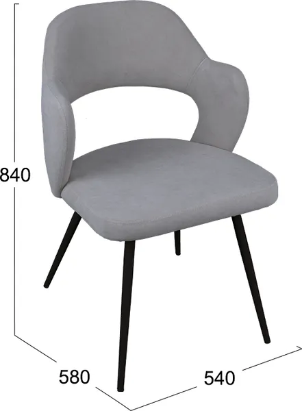 Изображение товара Стул ТриЯ Сиэтл Dream Grey (черный муар/серый)