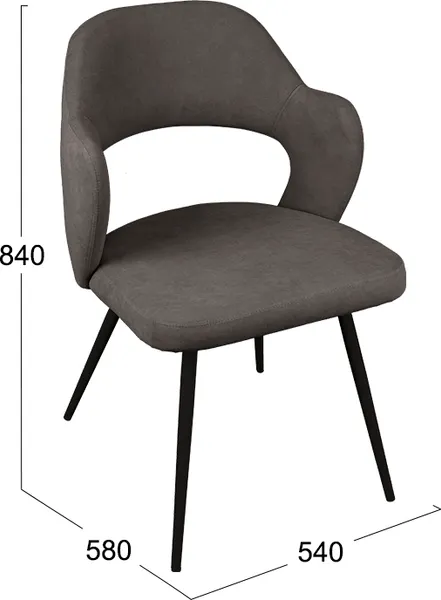 Изображение товара Стул ТриЯ Сиэтл Dream Stone (черный муар/серо-коричневый)