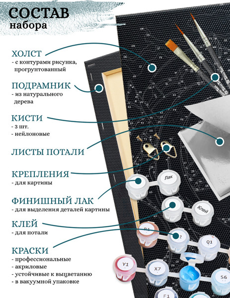 Изображение товара Картина по номерам Флюид Танец Карпа Кои С Луной / BQH0004