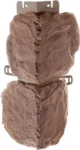 Изображение товара Угол для сайдинга Альта-профиль Бутовый камень Скифский Наружный (0.44x0.18м)