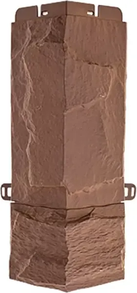 Изображение товара Угол для сайдинга Альта-профиль Гранит ЭКО Терракотовый Наружный (0.47x0.16м)