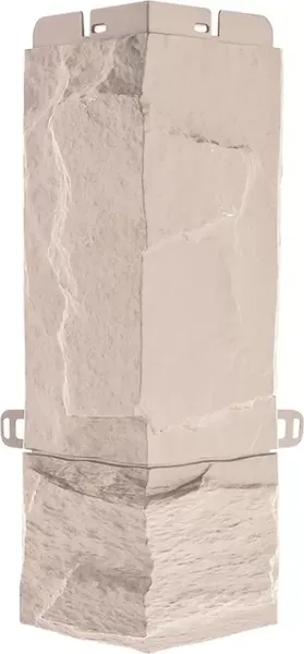 Изображение товара Угол для сайдинга Альта-профиль Гранит ЭКО Кремовый Наружный (0.47x0.116м)