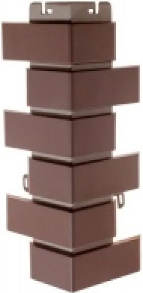 Изображение товара Угол для сайдинга Альта-профиль Кирпич клинкерный Коричневый Наружный (0.45x0.16м)