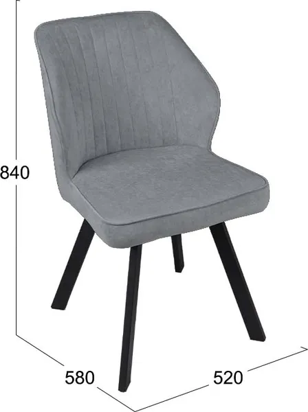 Изображение товара Стул ТриЯ Крис поворотный (черный муар/Brendy Grey)