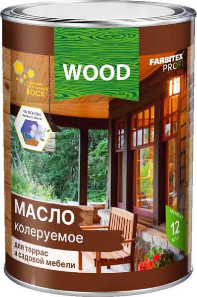 Изображение товара Масло для древесины Farbitex Profi Wood (3л, венге)