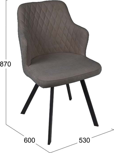 Изображение товара Стул ТриЯ Лукас (черный муар/Brendy Latte)