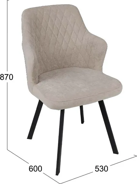 Изображение товара Стул ТриЯ Лукас поворотный (черный муар/Brendy Creame)